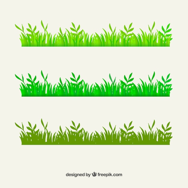 緑の芝生の境界線
