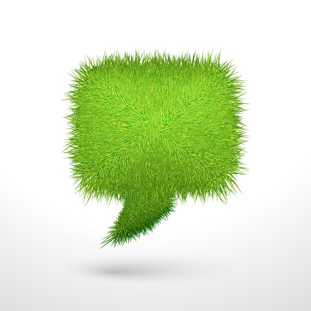 Green grass bubble isolated