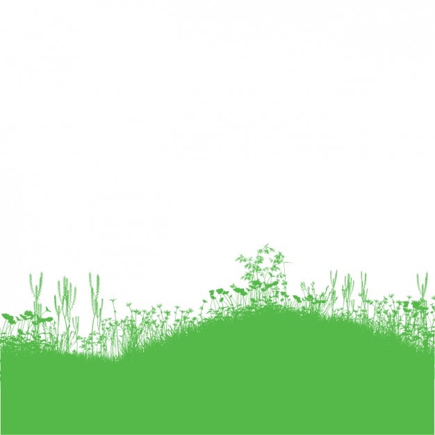 Free vector green grass and flower background
