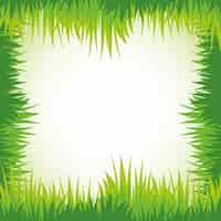 Free vector green grass for frame template