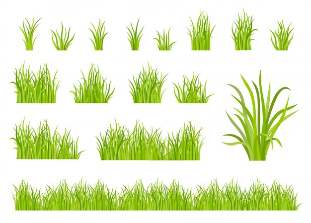 Green grass pattern set