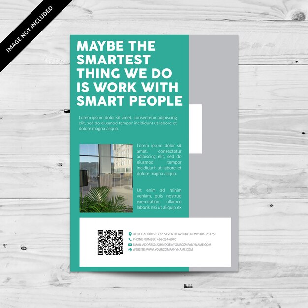 Green and grey business brochure