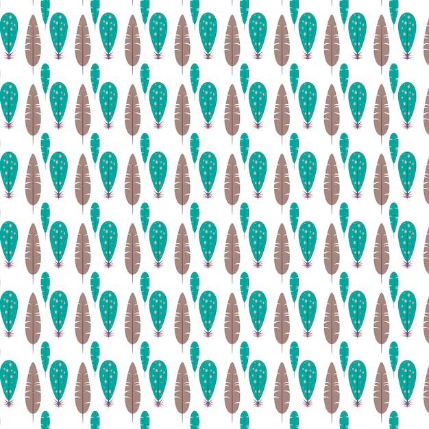 Free vector green and grey feathers pattern background