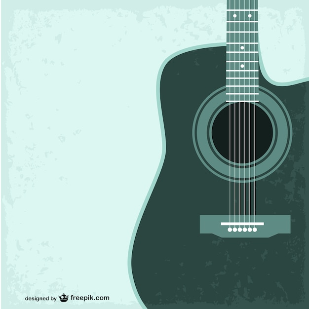 Free vector green guitar background