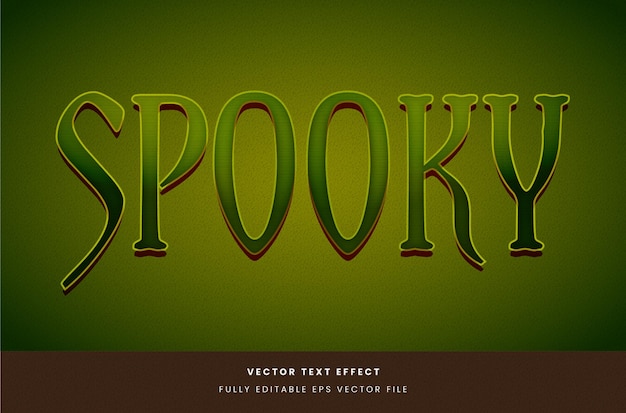 Free vector green halloween text effect