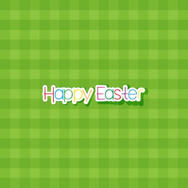 Free vector green happy easter background