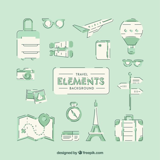 Green holiday elements background