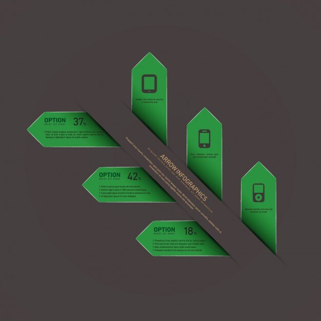 Free Vector green infographic template