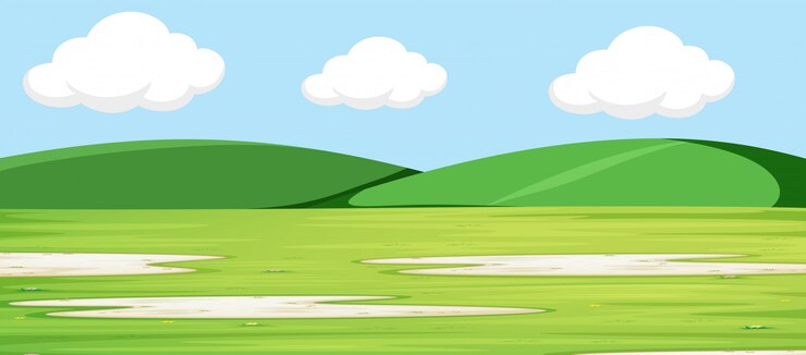 Free Vector green landscape with hills 