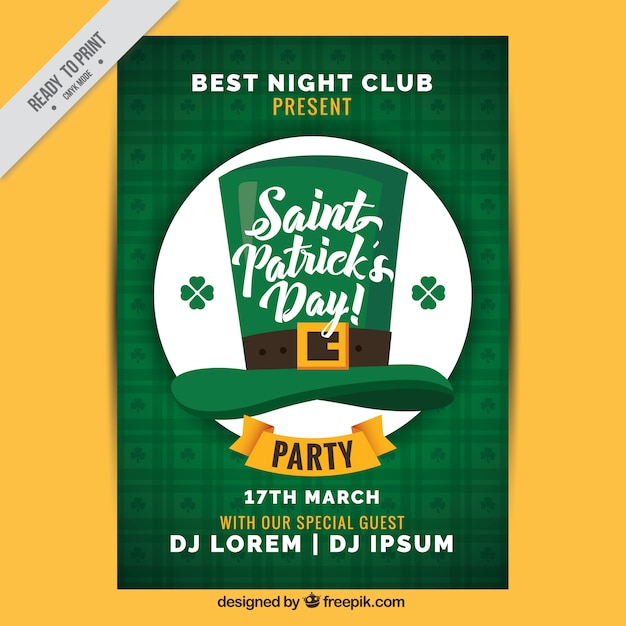 Green leaflet of saint patrick's day hat