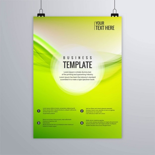 Green leaflet with wavy shapes