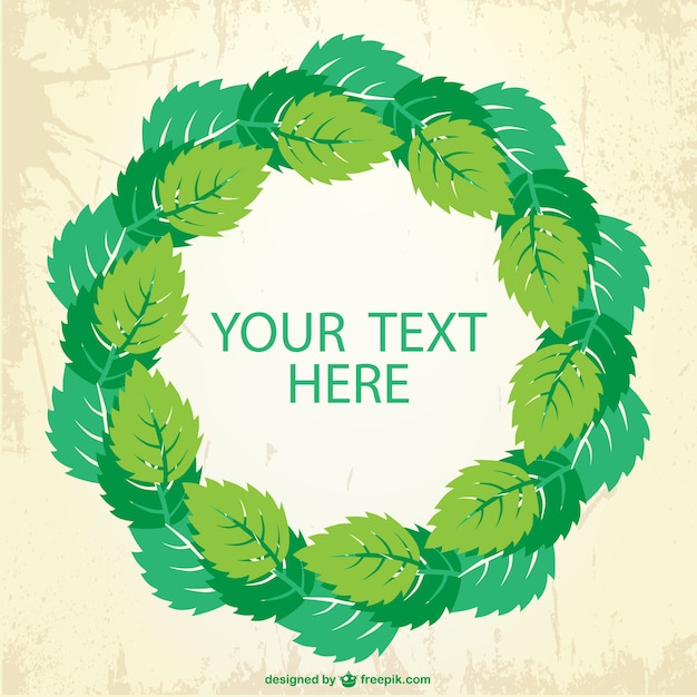 Free vector green leaves frame background