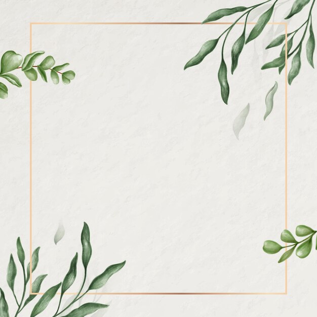 green leaves frame