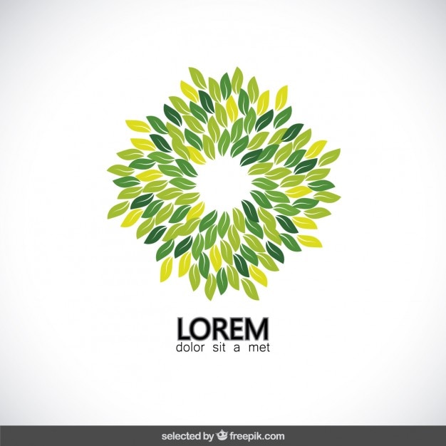 Vettore gratuito green leaves logo