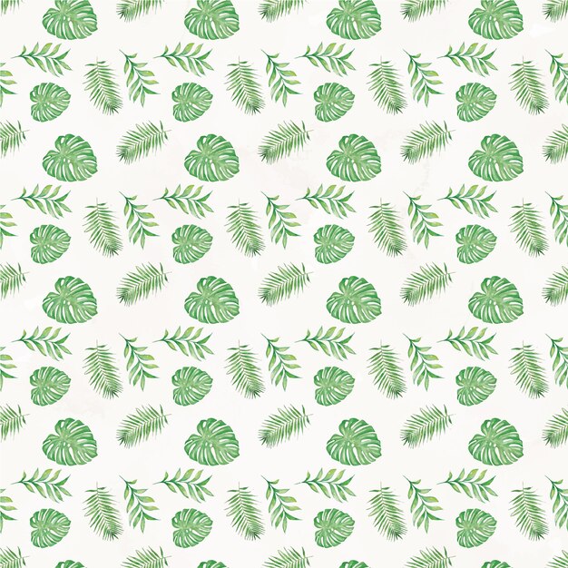 Green leaves pattern background