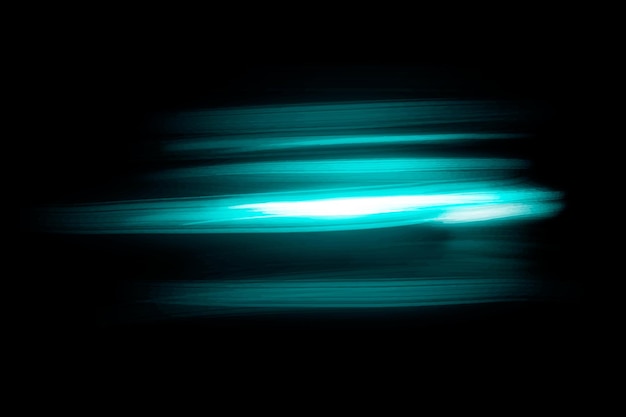 Green light streak element vector in black background