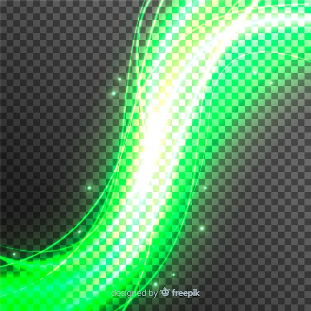 Free vector green light wave effect