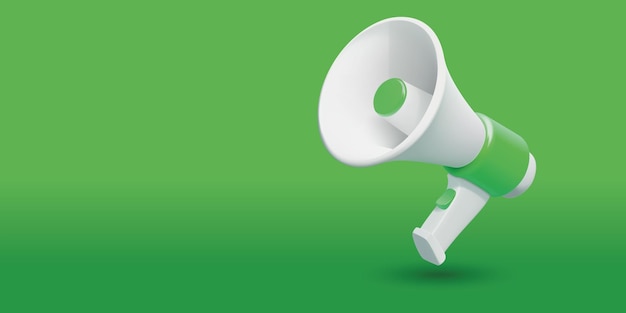 Free vector green loudspeaker realistic background