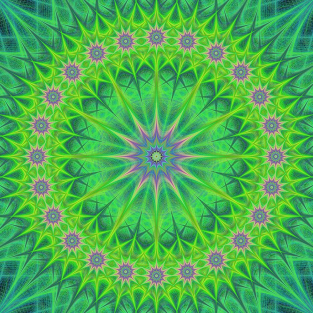 Green mandala background