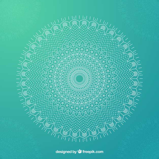 Green mandala background