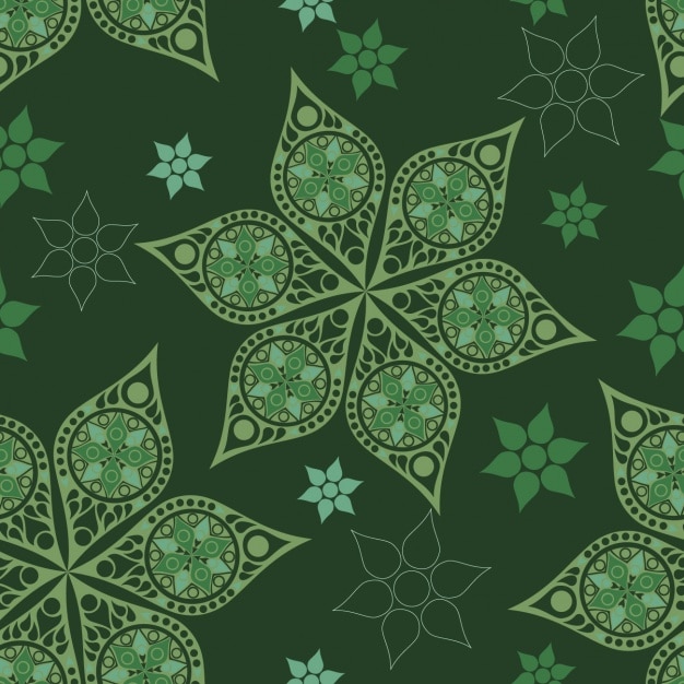 Free Vector green mandala flower