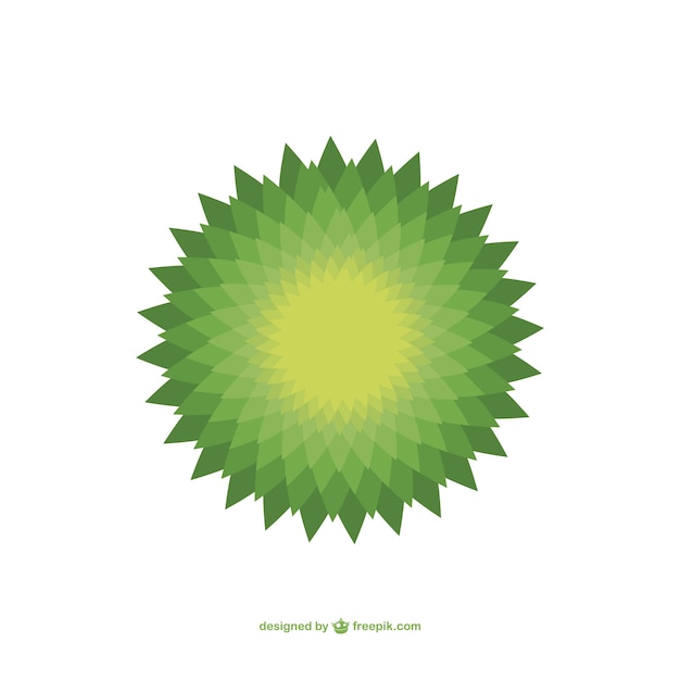 Green mandala vector