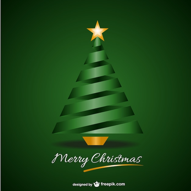 Free vector green merry christmas background