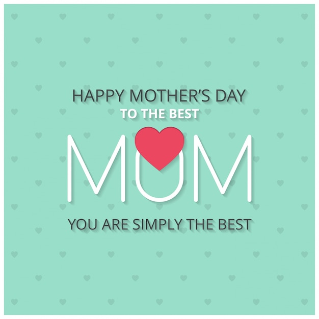 Free vector green mothers day lettering