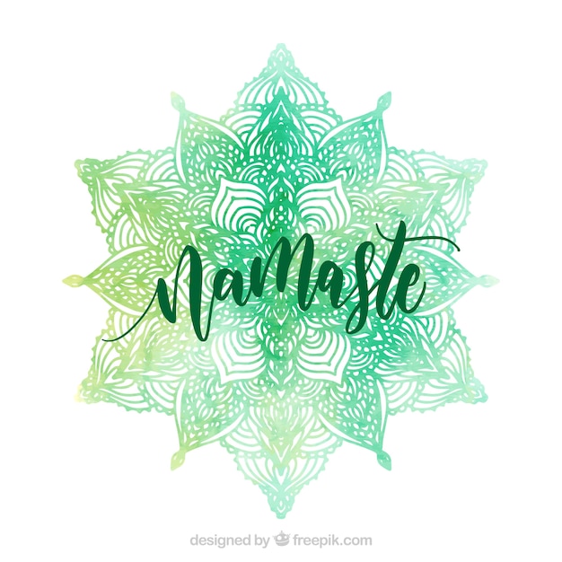 Free vector green namaste background