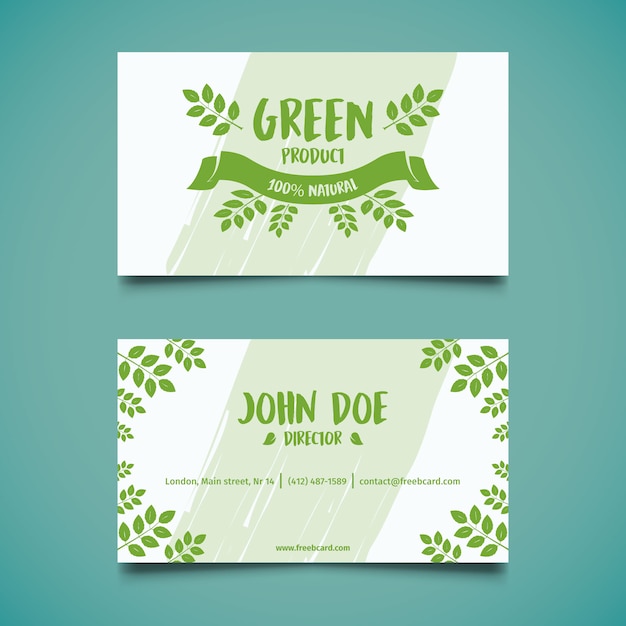 Green natural business card