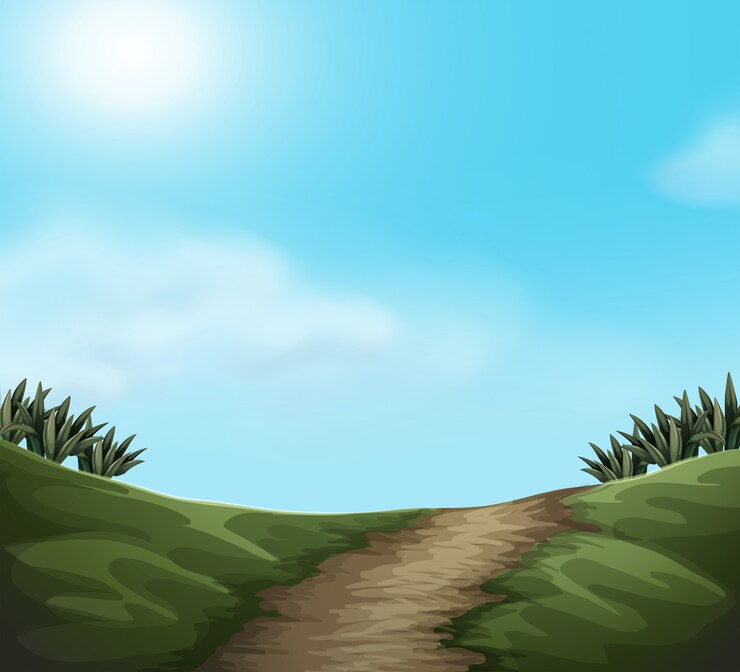 Free Vector a green nature landscape