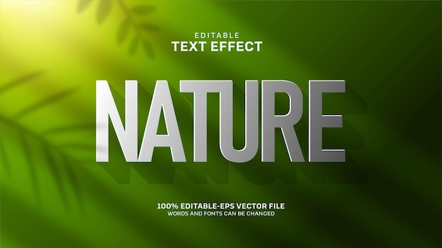 Green nature text effect