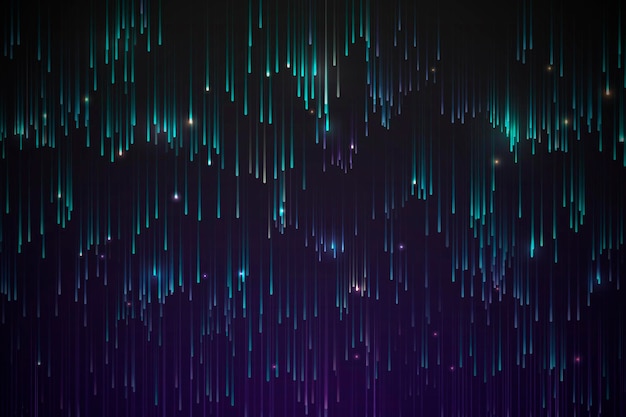 Green neon meteor background design