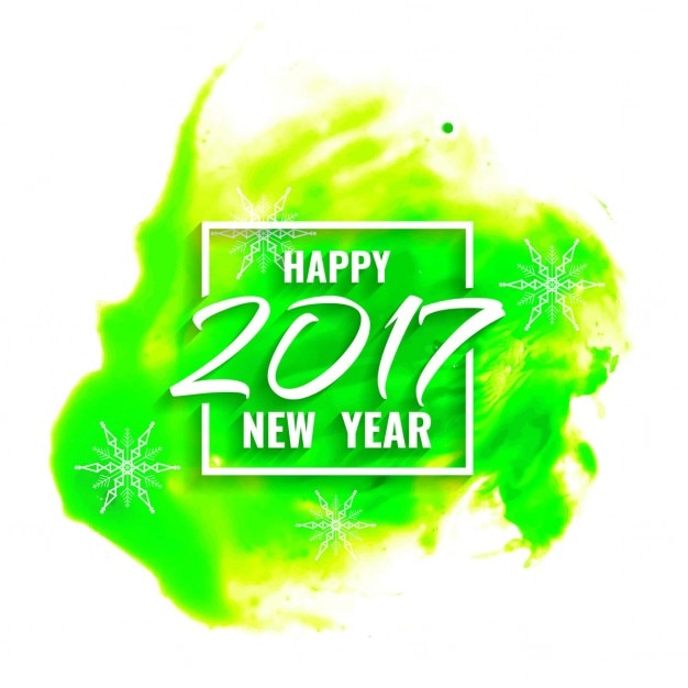 Green new year 2017 abstract background