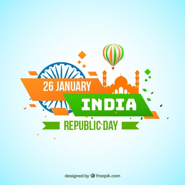 Green and orange background for indian republic day