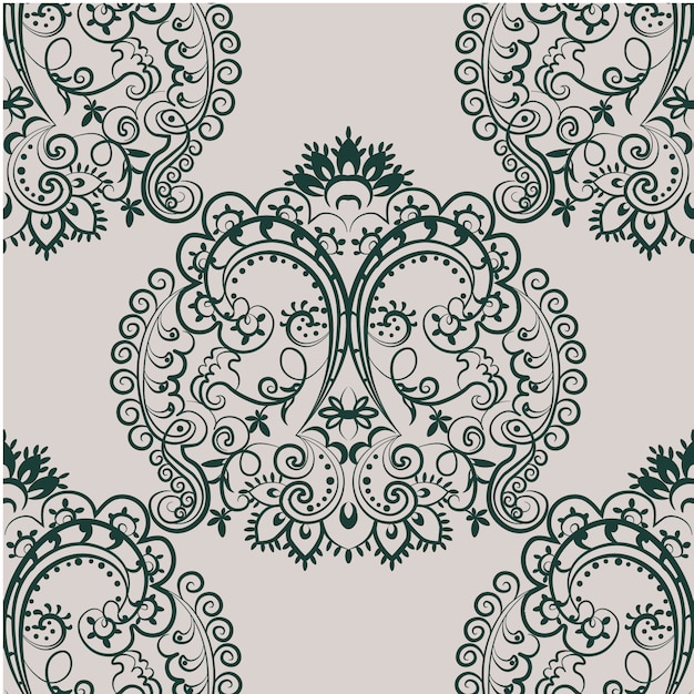 Free vector green ornamental pattern background