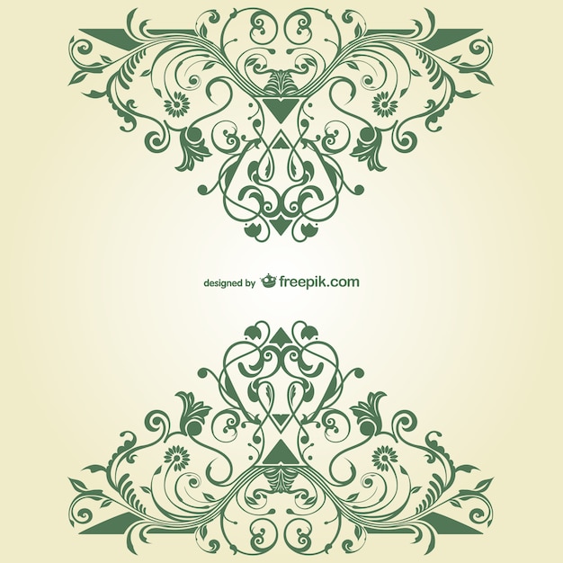 Free Vector | Green ornaments