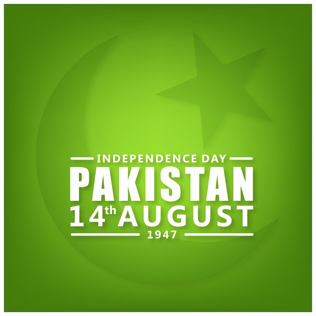 Пакистан 14 августа День независимости зеленый фон
