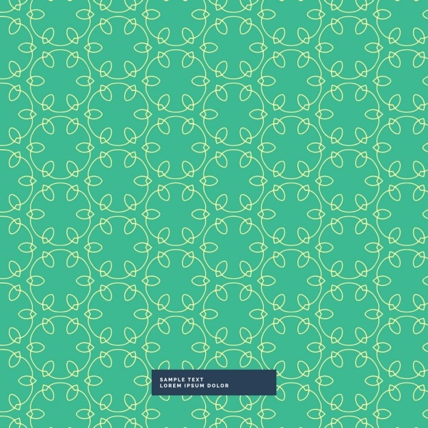 Free vector green pattern with decorative leaves