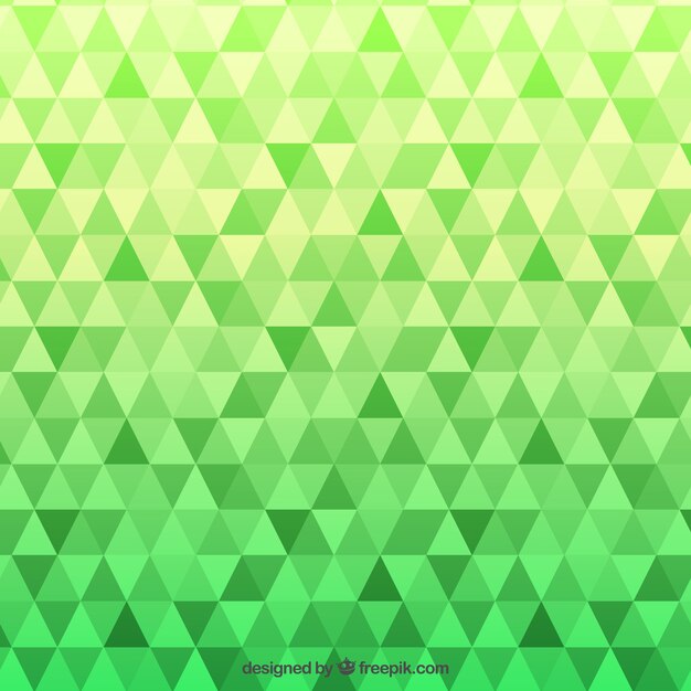 Green pattern with triangles