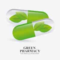 Free vector green pharmacy design