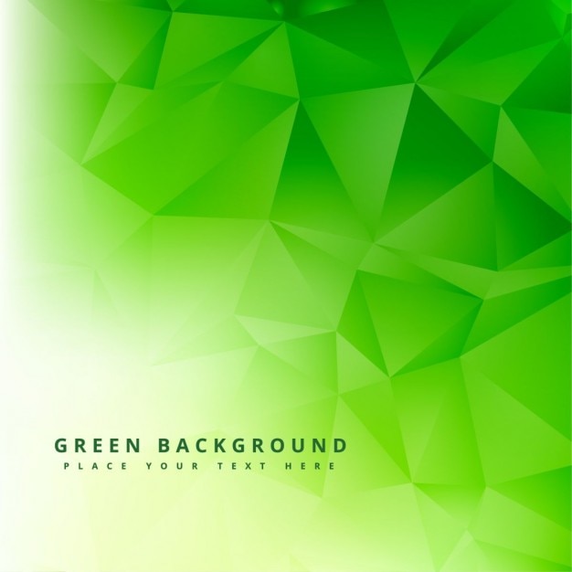 Free vector green polygonal abstract background