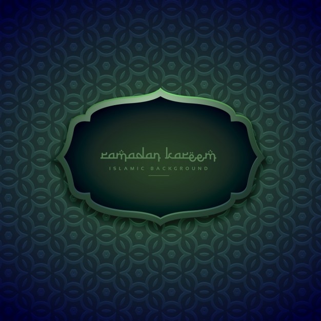 Free vector green ramadan kareem islamic background