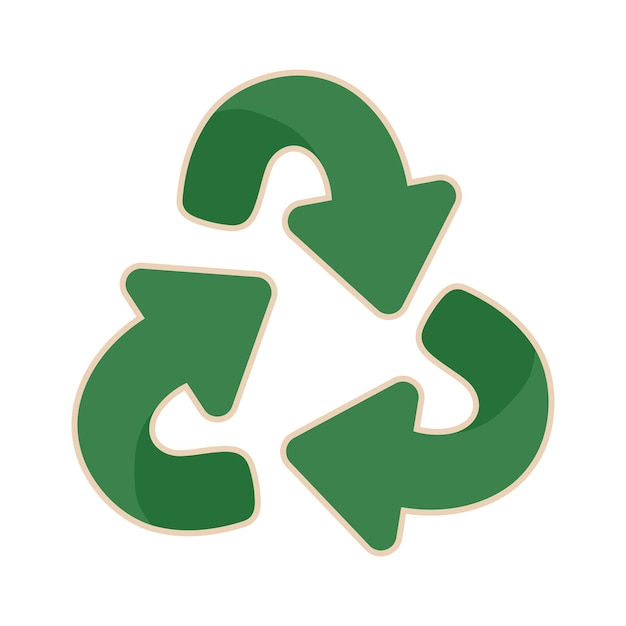 Free vector green recycling symbol arrows