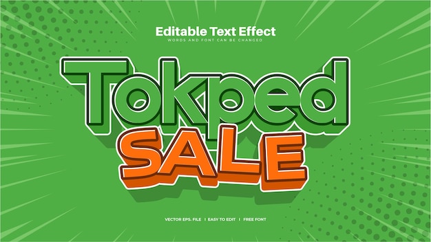 Free vector green sale text effect