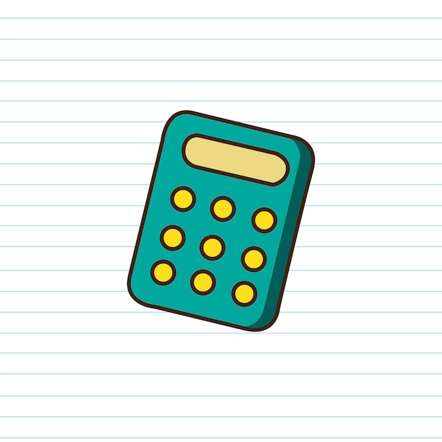 Green school calculator design vector