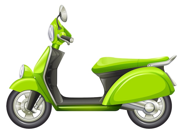 A green scooter