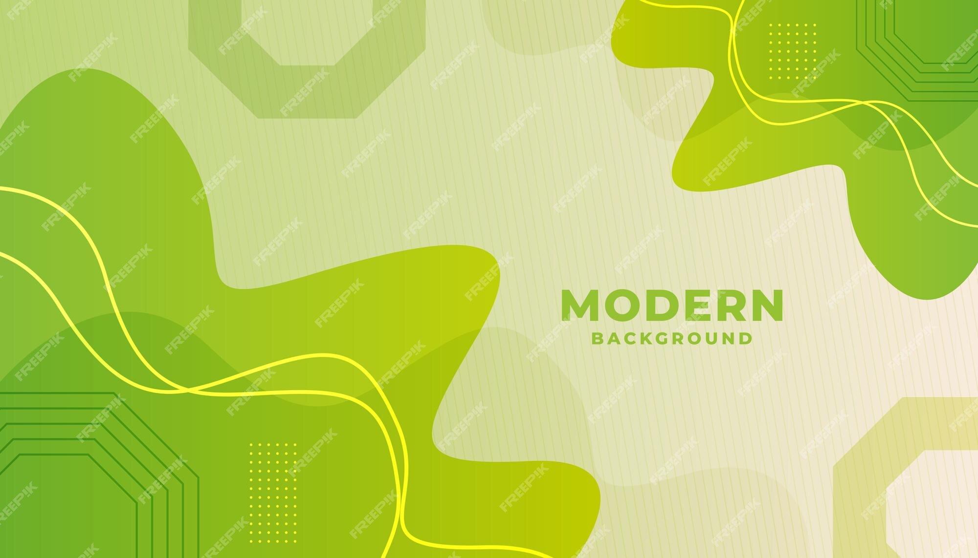Premium Vector | Green shapes background
