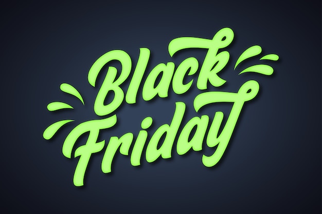 Free vector green and shiny, black friday background