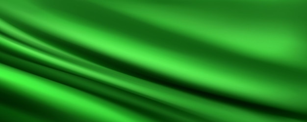 Free vector green silk fabric wave texture luxury background